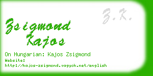 zsigmond kajos business card